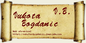 Vukota Bogdanić vizit kartica